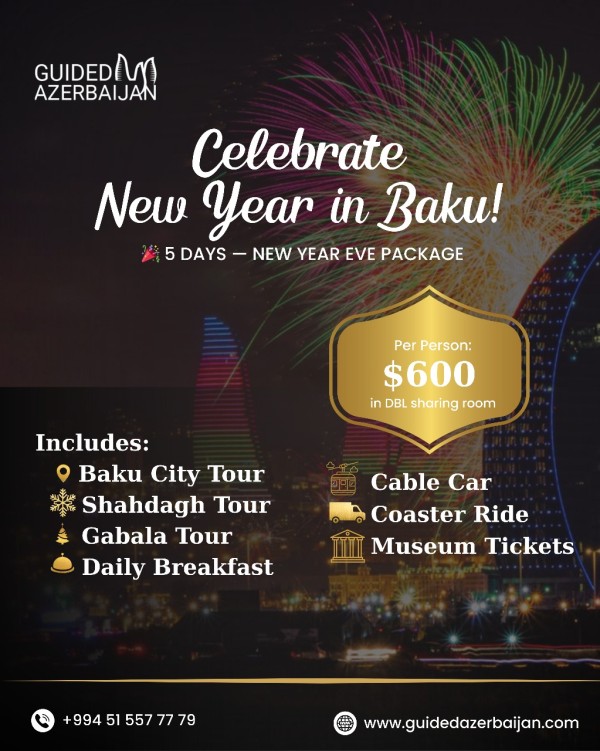 Celebrate New Year in Style: Baku City + Shahdagh Roller Coaster + Gabala Views (5 Days)