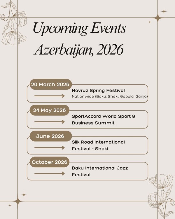 🇦🇿 Event Calendar Azerbaijan 2026: Top International Events, Festivals & Holidays